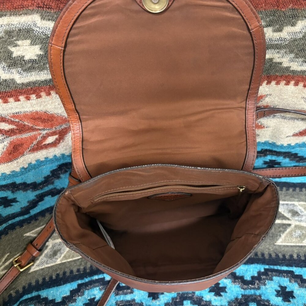 FOSSIL Vintage Classic Crossbody Brandy Leather Brown SHB2355213 Studs - Picture 6 of 11